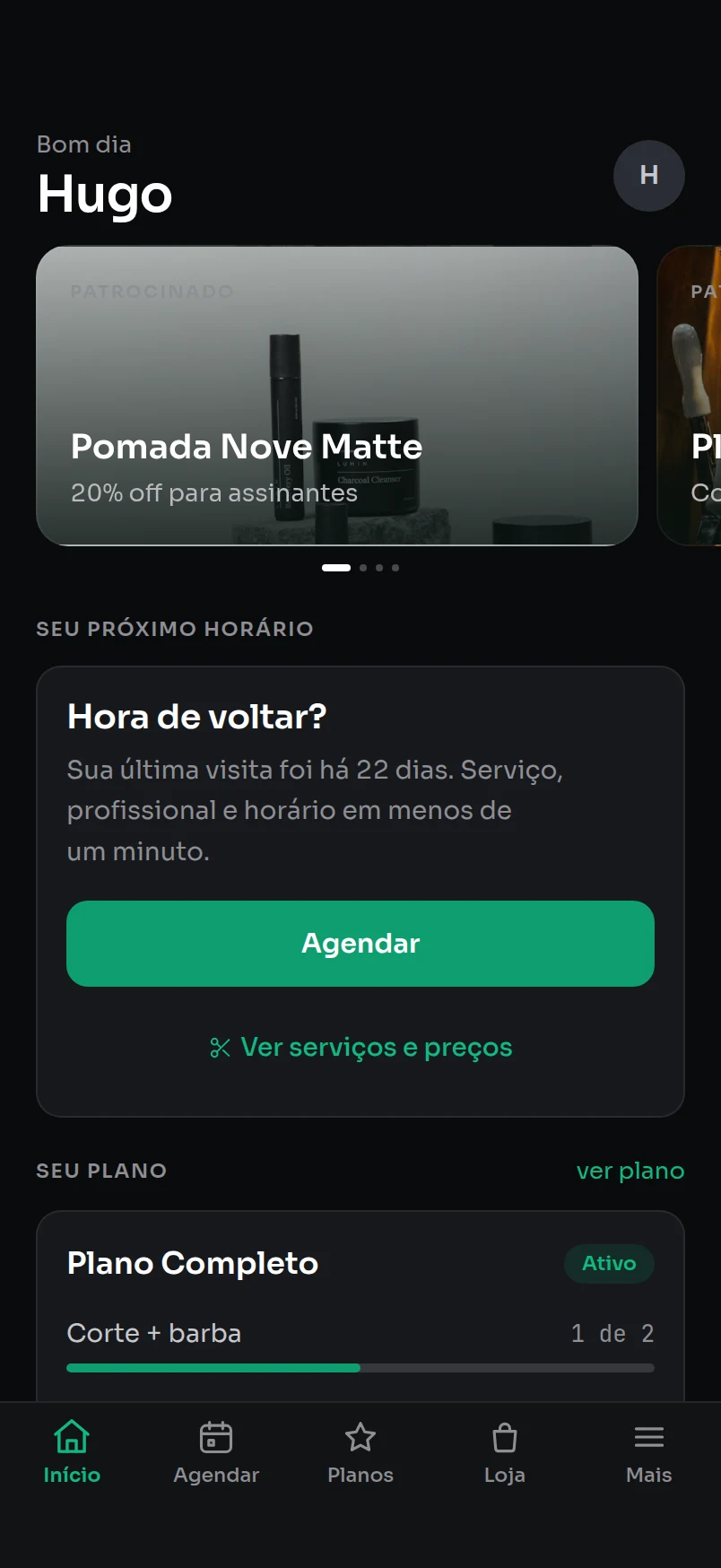 Aplicativo do cliente
