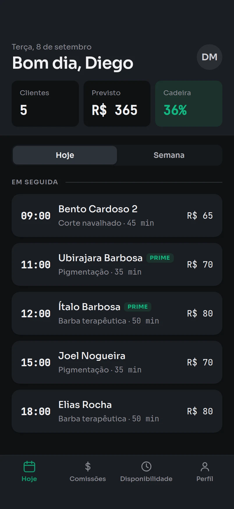 Aplicativo do profissional